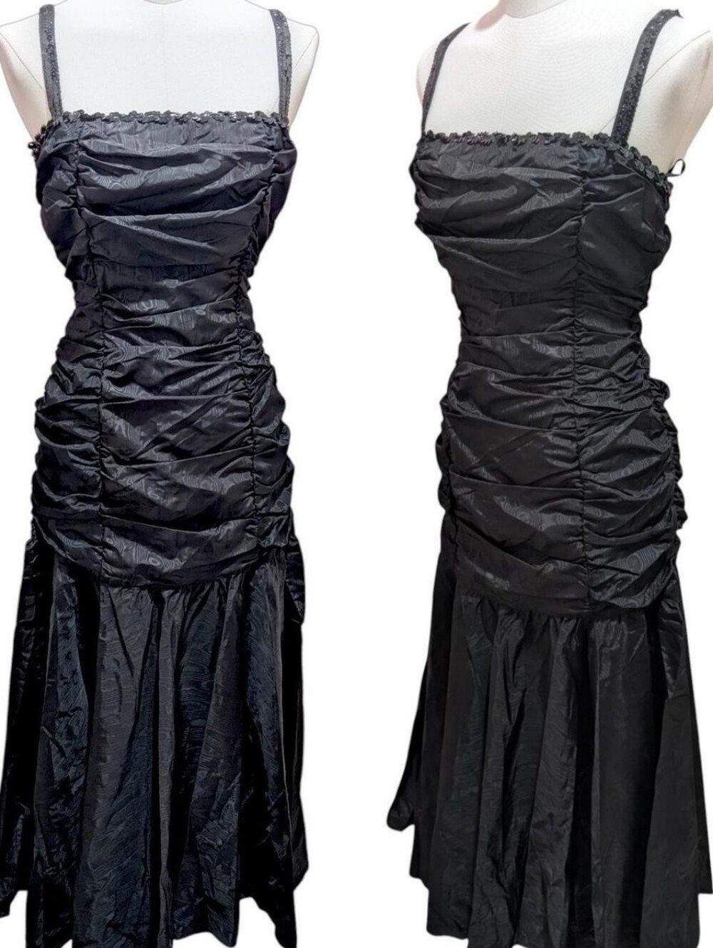 Gunne Sax Black Ruched Mermaid Gown‼️Open To Offers
